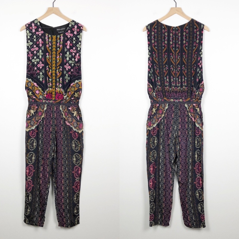 Anthro hemant & nandita embroidered jumpsuit